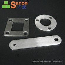 Stainless Steel Rectangular / Strip / Round Base Plate For Glass Spigot